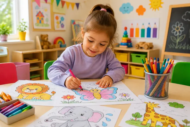 Okul Öncesi Çocuklar İçin Boyama Sayfaları