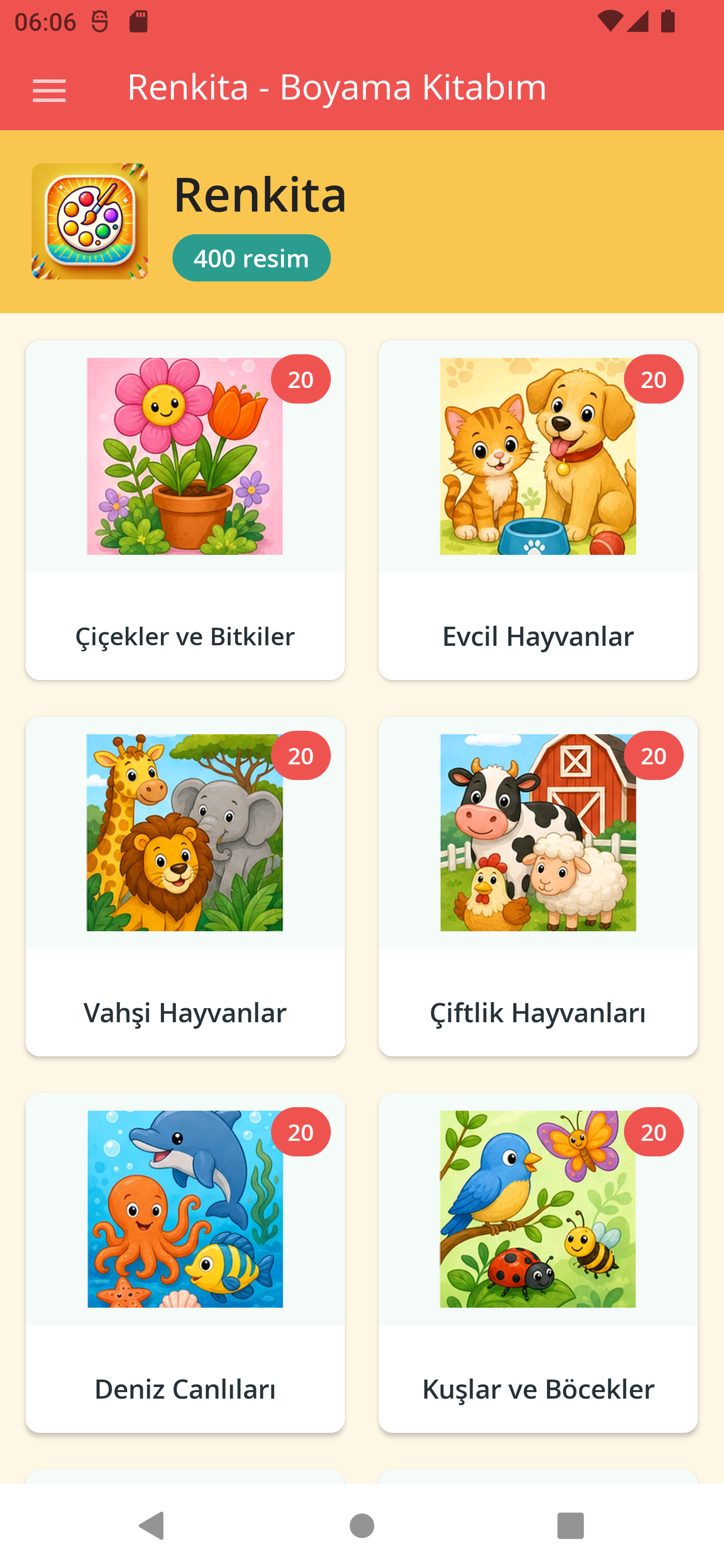 Renkita uygulama ekran görüntüsü