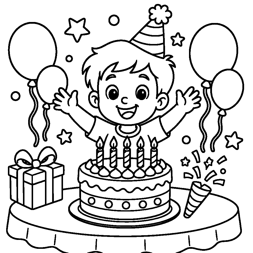 Günlük Yaşam ve Duygular Boyama Sayfası